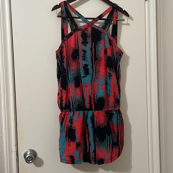 Fabletics Liza Romper Heat Wave Tie Dye Print size Large (10-12) - Picture 2 of 12